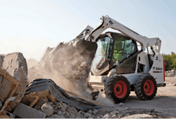 Gx1501 Skid Steer Loader Bobcat S570 Dumping Concrete Rubble 200784 121922 Hr Gx1501 Skid Steer Loader Bobcat S570 Dumping Concrete Rubble 200784 121922 Hr