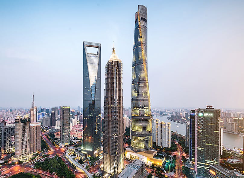 Shanghai World Financial Center, one of China State Construction and Engineering&rsquo;s projects. Picture courtesy of cscesc.com