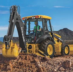 A John Deere 310L EP digs A John Deere 310L EP digs