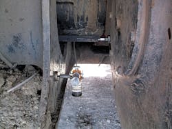 Checkfluid’s LE sampling valve installed Checkfluid’s LE sampling valve installed