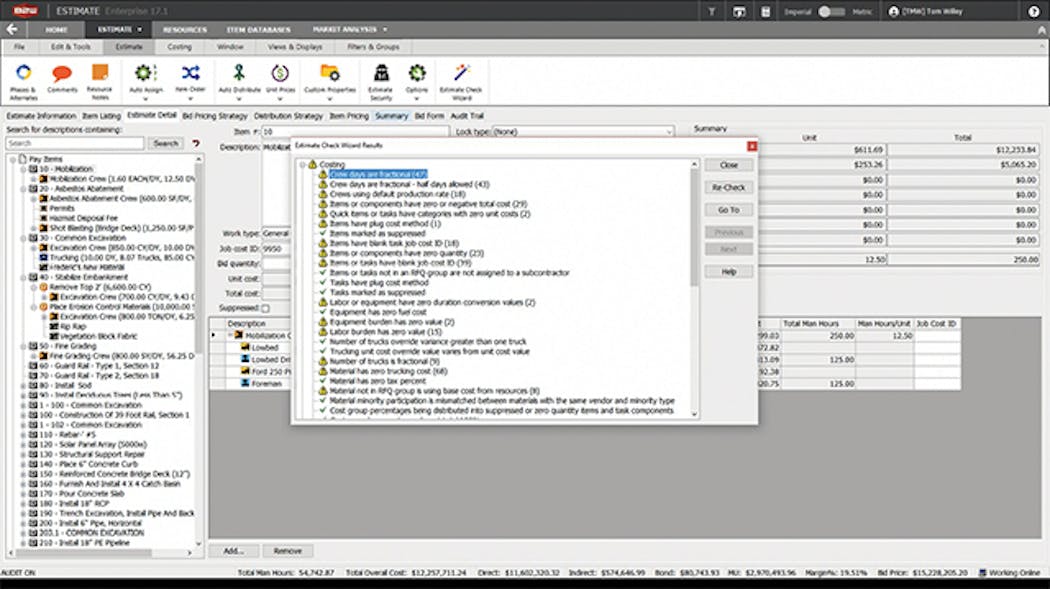 Running an error check program to ensure accuracy