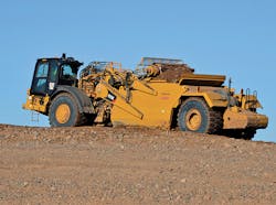 A Caterpillar 623K scraper; A Caterpillar 623K scraper;