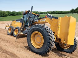 A John Deere 772GP motor grader A John Deere 772GP motor grader