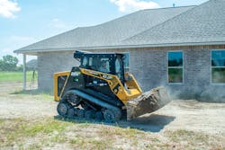 Moving dirt with an ASV RT-75 HD compact track loader