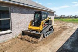 Grading in tight spaces with the ASV RT-75 HD