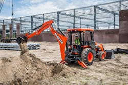 Kubota&rsquo;s M62 TLB can be used for multiple jobs and tasks.