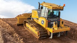 John Deere L Series dozers can be upgraded to the SmartGrade, mastless 3D control system. John Deere L Series dozers can be upgraded to the SmartGrade, mastless 3D control system.