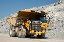 Caterpillar’s 777, 775, and 773 G-series have redesigned cabs. Caterpillar’s 777, 775, and 773 G-series have redesigned cabs.