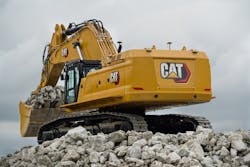 Next Generation CAT 395 and 374 excavators feature indicate-only grade control as standard.