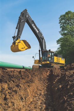 John Deere offers two optional grade control solutions for its 470G LC excavators.