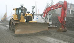 Wildish Standard Paving used a Cat D6 running the Topcon 3D-MC2 solution.