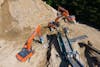 Three Doosan excavators were used for the project.