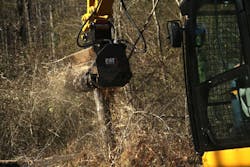 Mulchers can cut trees up to 12 inches in diameter