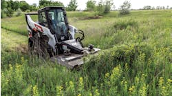 Site clearing with a Bobcat T76. Site clearing with a Bobcat T76.