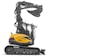 The Mecalac Rapid Crawler is a compact excavator, track loader, and material loader.