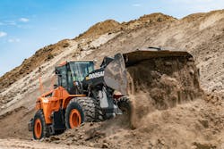 David Rowland ordered an 8-cubic-yard bucket for use with the Doosan DL580-5 wheel loader.